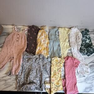 Baby Girl 3-6 Months Clothes Lot Outfits Bundle Of 10 Pieces Carters Bamboo
